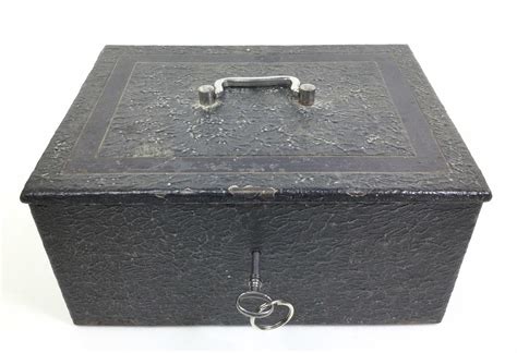 antique metal safe locking box|Antique Metal Lock Box for sale .